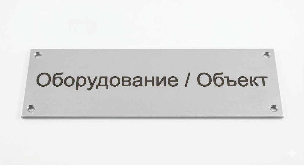 Табличка с лазерной гравировкой